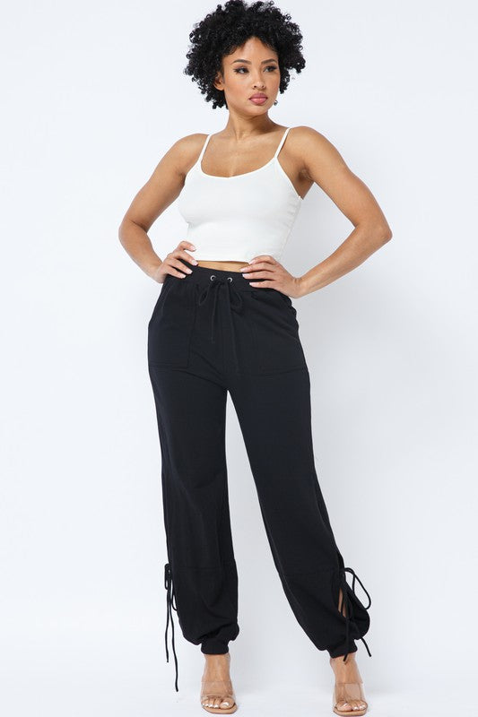 Jogger Pants with Ankle Lace Up