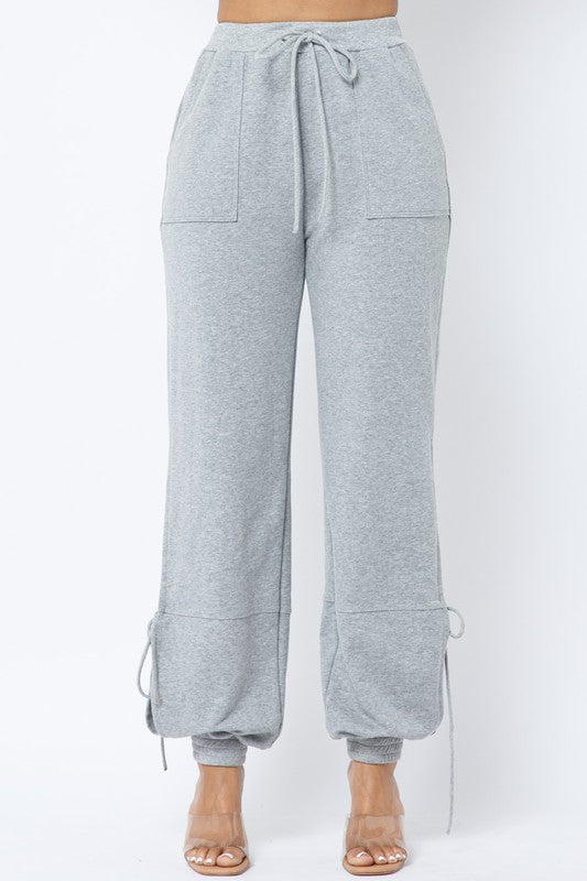 Jogger Pants with Ankle Lace Up