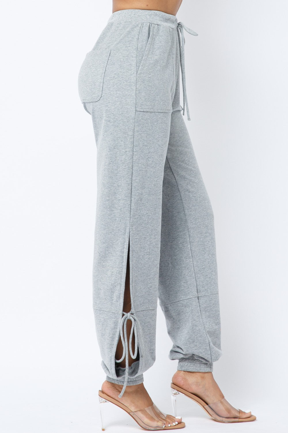 Jogger Pants with Ankle Lace Up