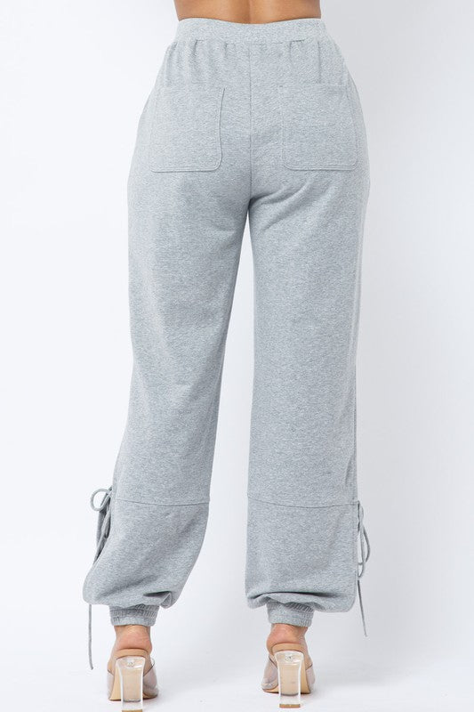 Jogger Pants with Ankle Lace Up