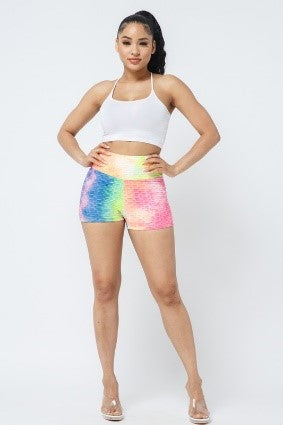 Honeycomb Tie Dye Shorts - Brooklyn Phoenix Boutique