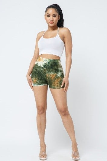 Honeycomb Tie Dye Shorts - Brooklyn Phoenix Boutique