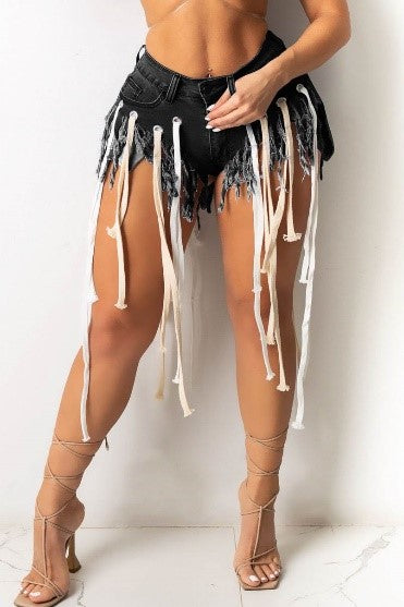 Laced Up Shorts Black - Brooklyn Phoenix Boutique