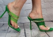 Green Chain Stilettos - Brooklyn Phoenix Boutique